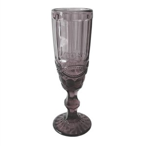 Machine Pressed Black Embossed Vintage Glassware Set