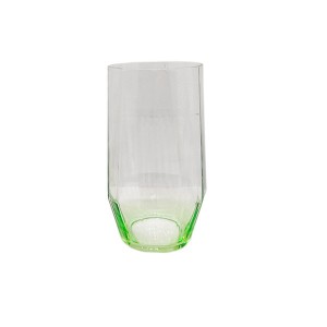 Prism Faceted Green Drinking Glasses Set