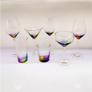 Gentle Ribbed Rainbow Wine Glass