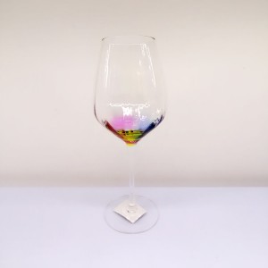 Gentle Ribbed Rainbow Wine Glass