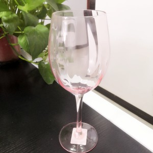 Ribbed Broad Vertical Pink Tinting Gin Glasses