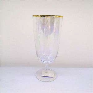 Wholesale Gentle Ribbed Rainbow Cocktail Glases