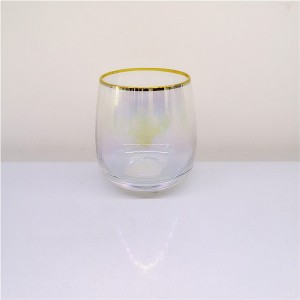 Gentle Ribbed Rainbow Wine Glasses