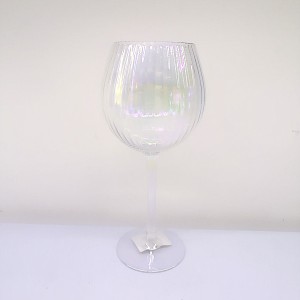 Vertical Rib Rainbow Wine Glasses