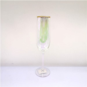 Gentle Ribbed Rainbow Wine Glasses