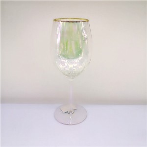 Gentle Ribbed Rainbow Wine Glasses