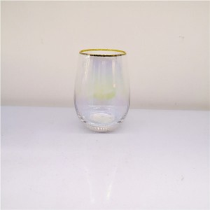 Gentle Ribbed Rainbow Wine Glasses