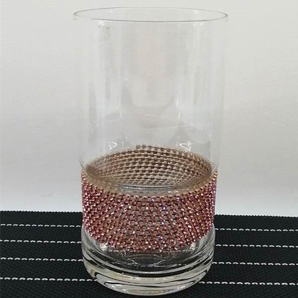 HiBall Glass, Embedded with Rose Gold Rhinestone