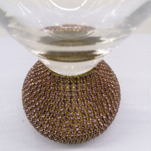 Stemless Martini Glass with Jewel Ball Base