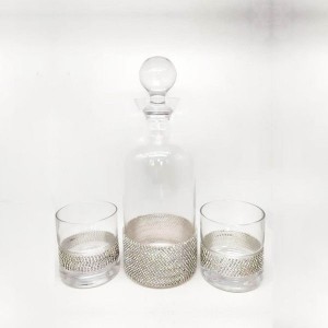 Crystal Liquor Decanter Set For Bourbon Scotch Vodka or Whisky