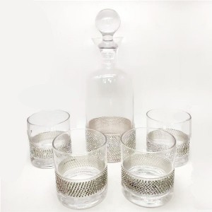 Crystal Liquor Decanter Set For Bourbon Scotch Vodka or Whisky