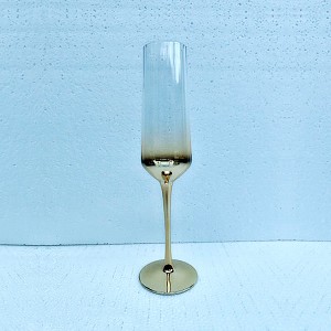 Golden Electroplated Reusable Wine Glass Set