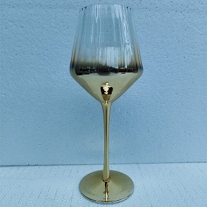 Golden Electroplated Reusable Wine Glass Set