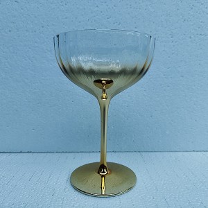 Golden Electroplated Reusable Wine Glass Set