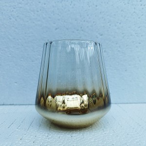 Golden Electroplated Reusable Wine Glass Set