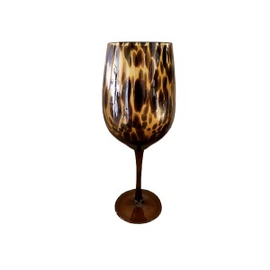 Handmade Amber Wine Glasses Set